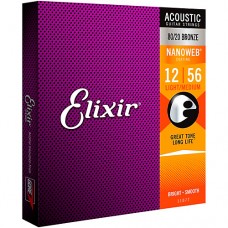 Elixir 11077 Light Medium 012-056 Nanoweb Žice za Akustičnu Gitaru